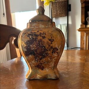 Vintage Floral Ceramic Jar
